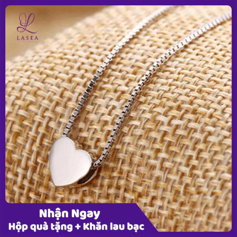[HCM]Bộ dây chuyền liền mặt nữ trang sức bạc Ý S925 Lasea - Vòng cổ hình trái tim siêu dễ thương K001
