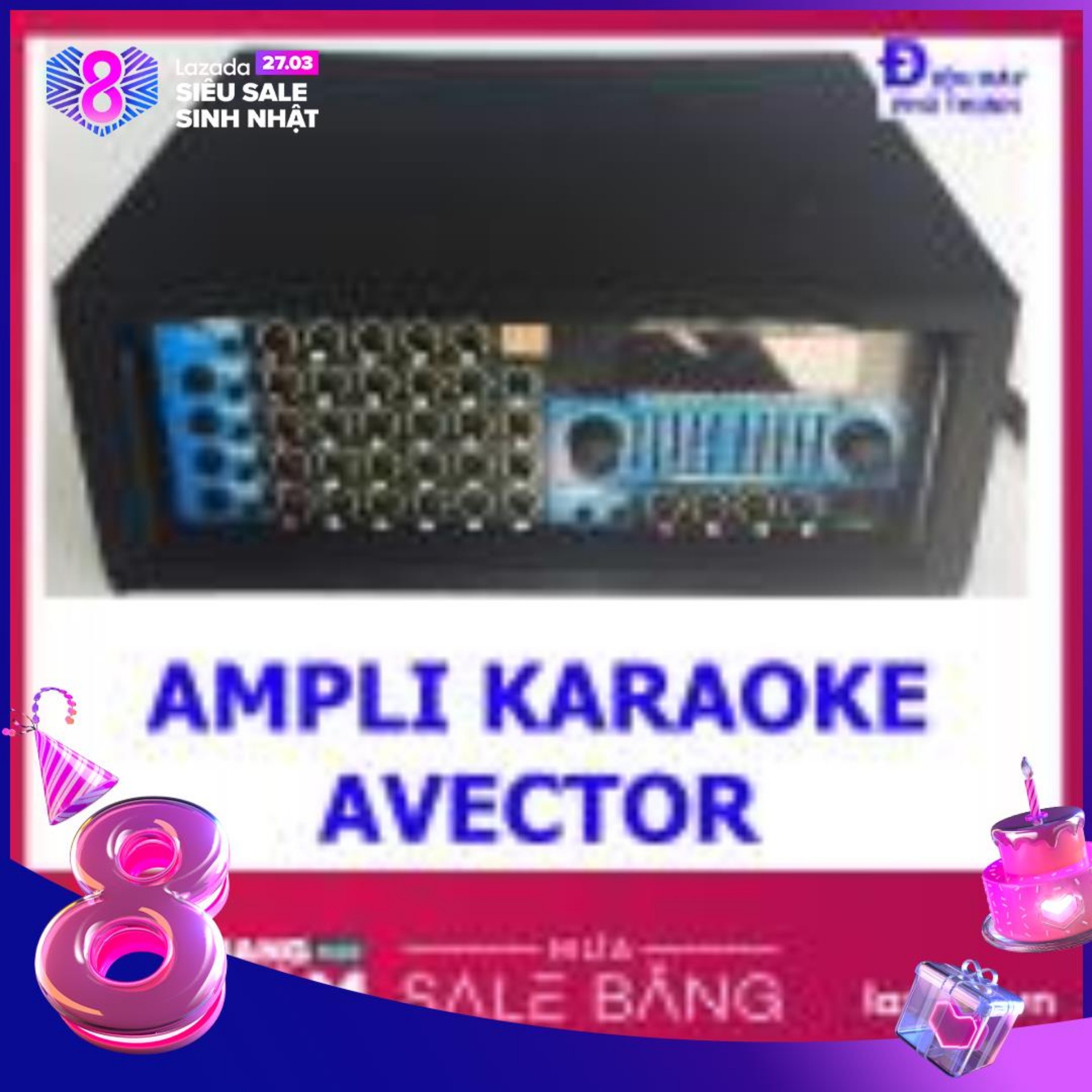 Ampli sân khấu nỉ AMPLY karaoke nghe nhạc hội thảo AVECTOR 9090 CÔNG SUẤT LỚN 960W