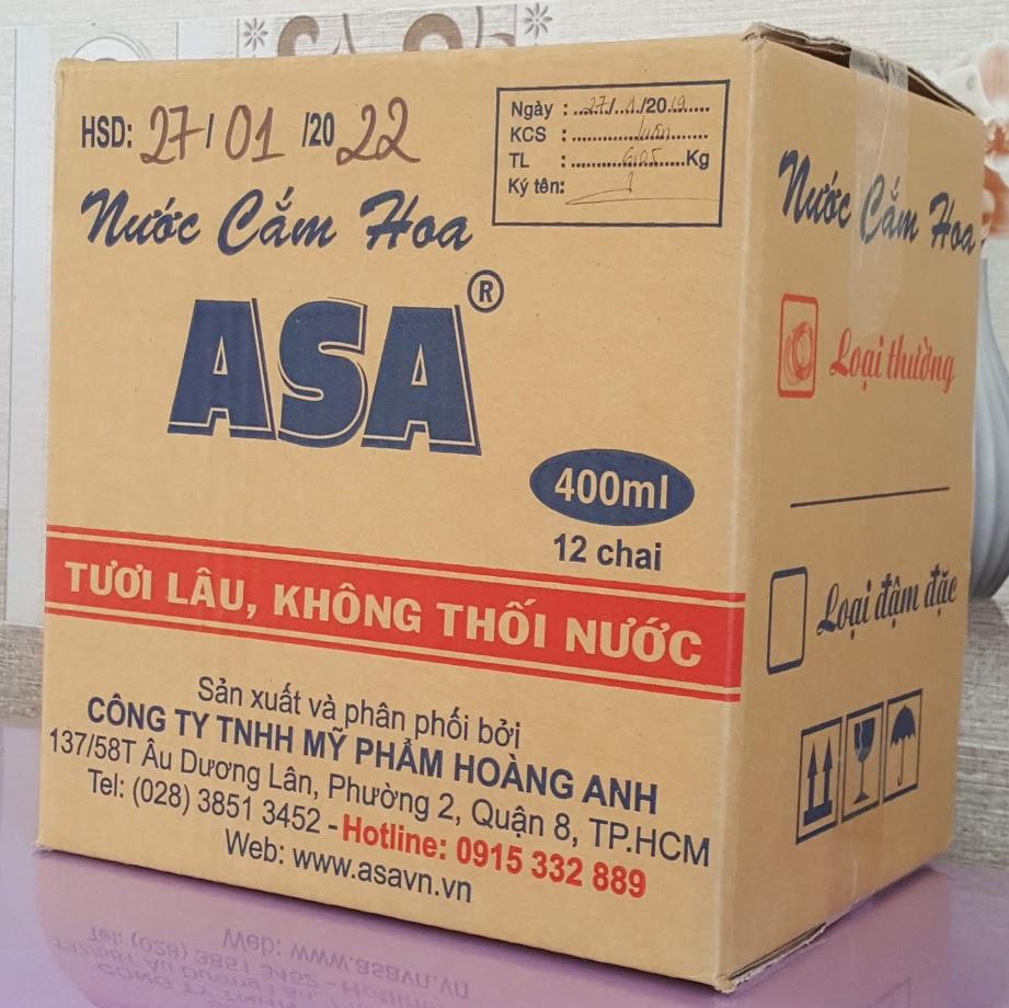 Thùng nước Cắm Hoa ASA ( 12 chai 400ml ) giúp giữ hoa tươi lâu, không thối nước