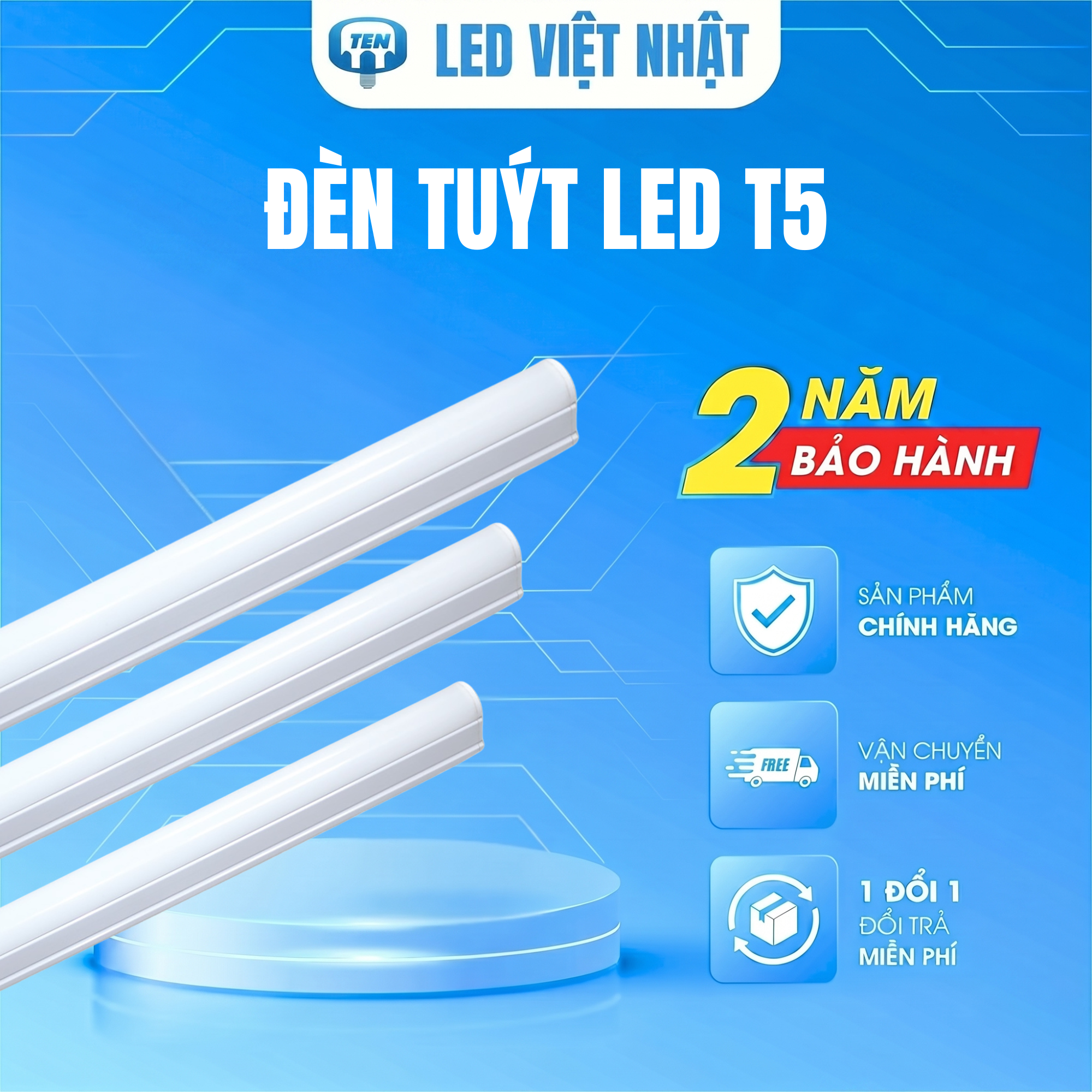 T5 Led Tube Light with Vietnamese-Japanese Plastic Body, 1 Year Warranty Giá 50,000 Đồng*Miễn phí vận chuyển