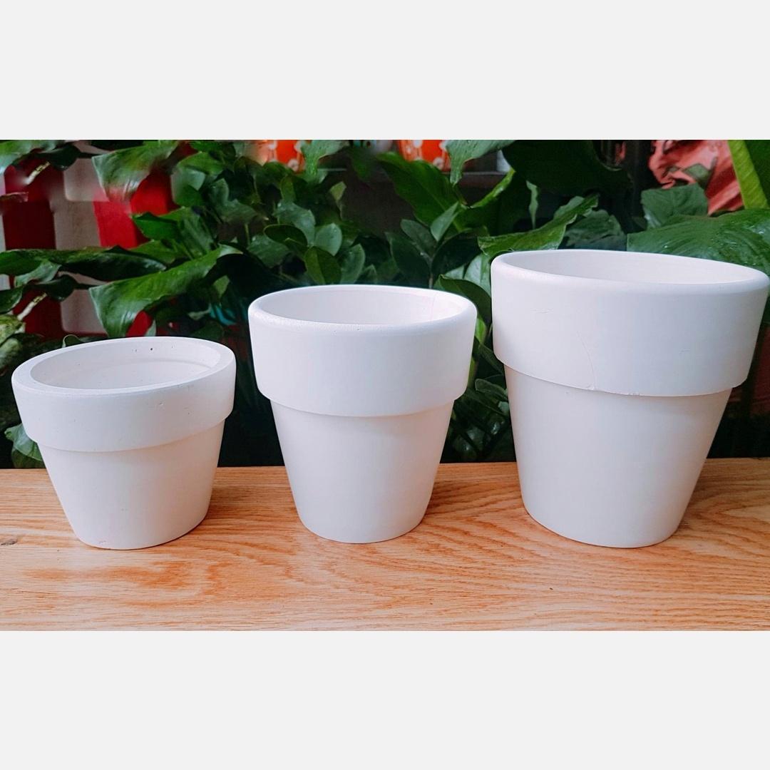 [HCM]COMBO 3 chậu đất nung cao kích thước khác nhau trồng cây cảnh mini sen đá xương rồng
