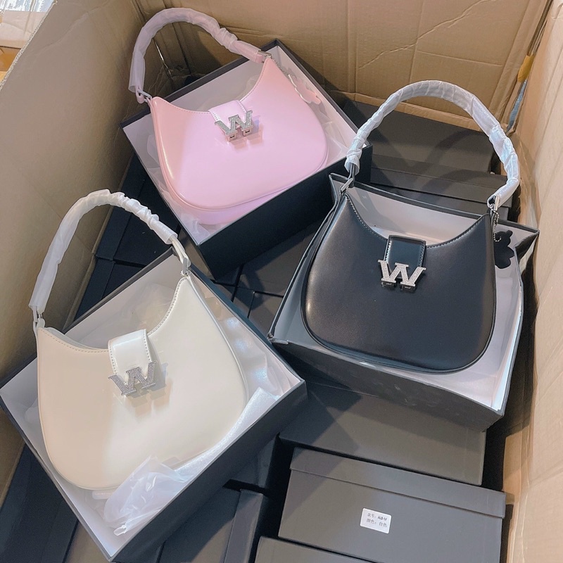 Full box - túi kẹp ch alex wang da mịn