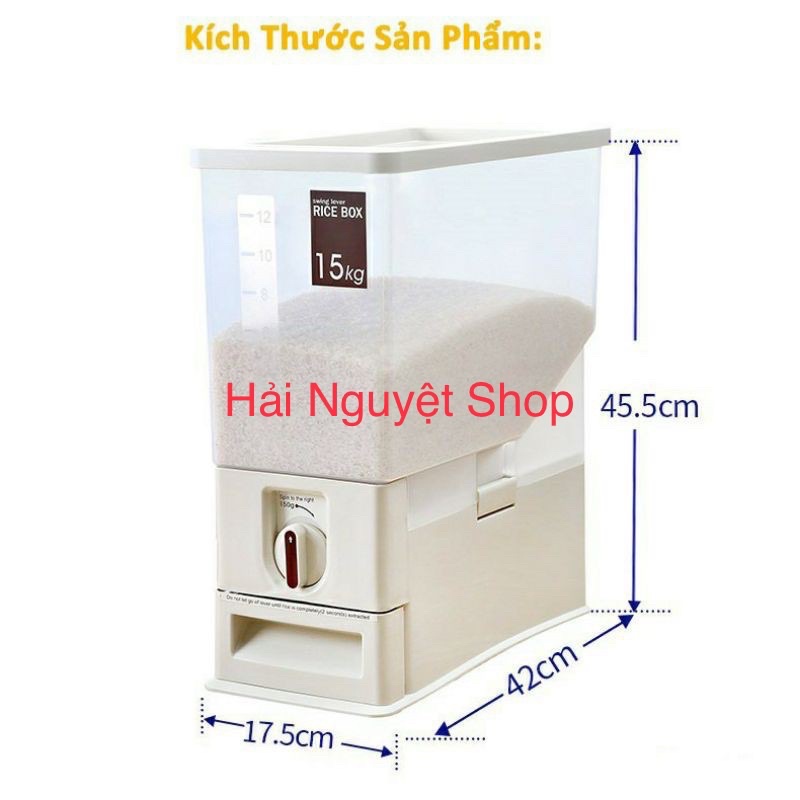 Thùng đựng gạo thông minh Duy Tân 15kg và 25kg