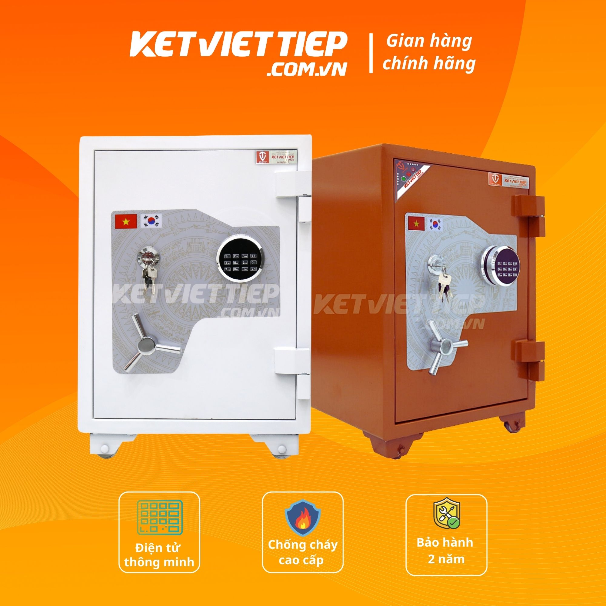 Két sắt việt tiệp siêu cường kvtsc668 két sắt gia đình chính hãng nặng 150kg dày gấp 10 lần miễn phí ship toàn quốc