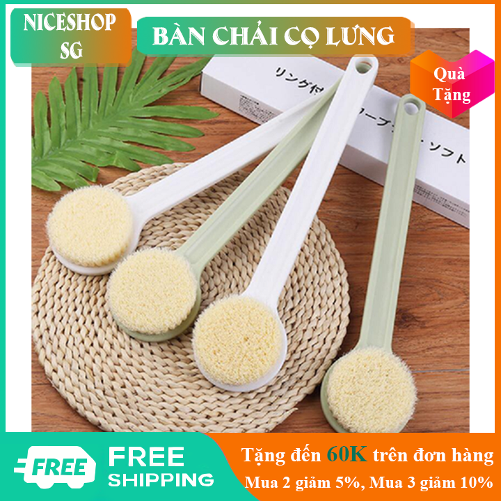 Bàn chải chà lưng khi tắm dài 35cm massage tẩy tế bào chết hàng Nhật, Cọ lưng tắm kỳ lưng sạch sẽ - KD0154