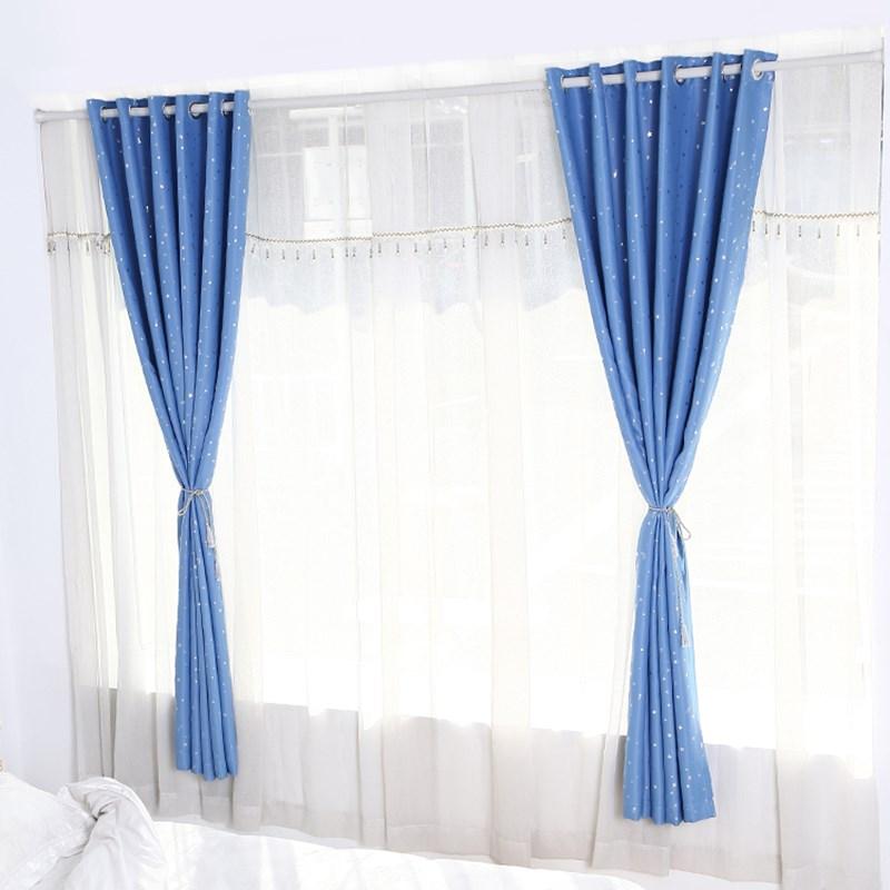 Rèm cửa họa tiết sao sáng lấp lánh 1mx1.35m và 1mx2m, rèm che cửa, rèm họa tiết VVN2071-2072