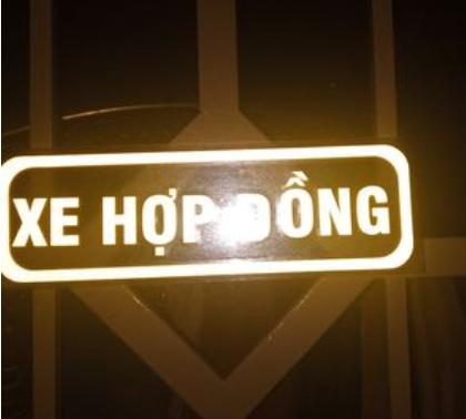 Decal phản quang 3m chữ " xe hợp đồng "