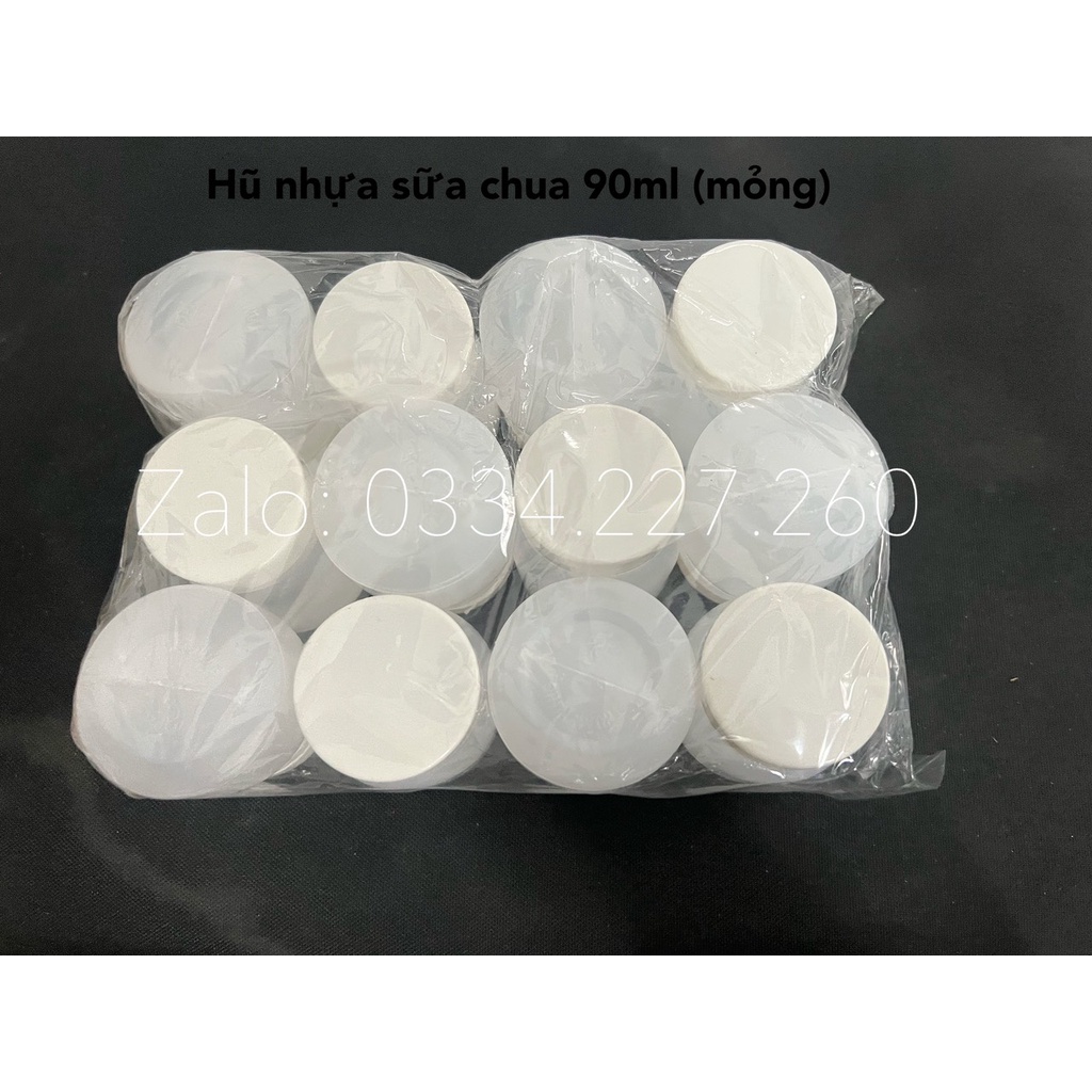 Lốc 12 hũ nhựa sữa chua 90ml