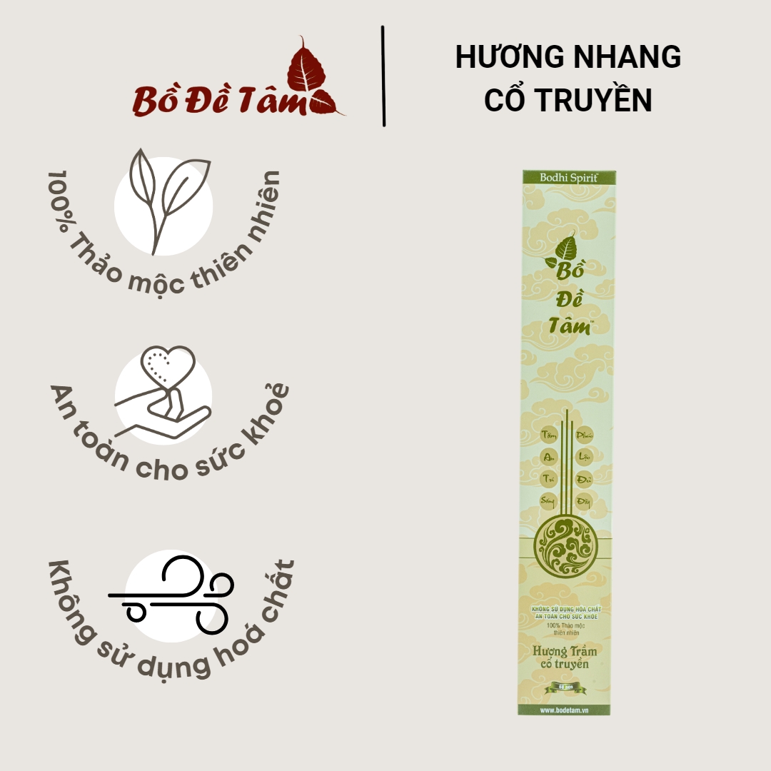 Hương nhang trầm Bồ đề tâm hương trầm cổ truyền tự nhiên không hóa chất