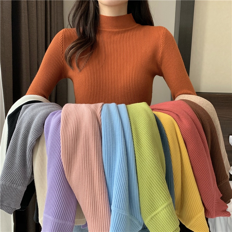 Áo len tăm cổ 3p giữ nhiệt cho nữ, áo len tăm cổ cao giữ nhiệt 12 màu cao cấp