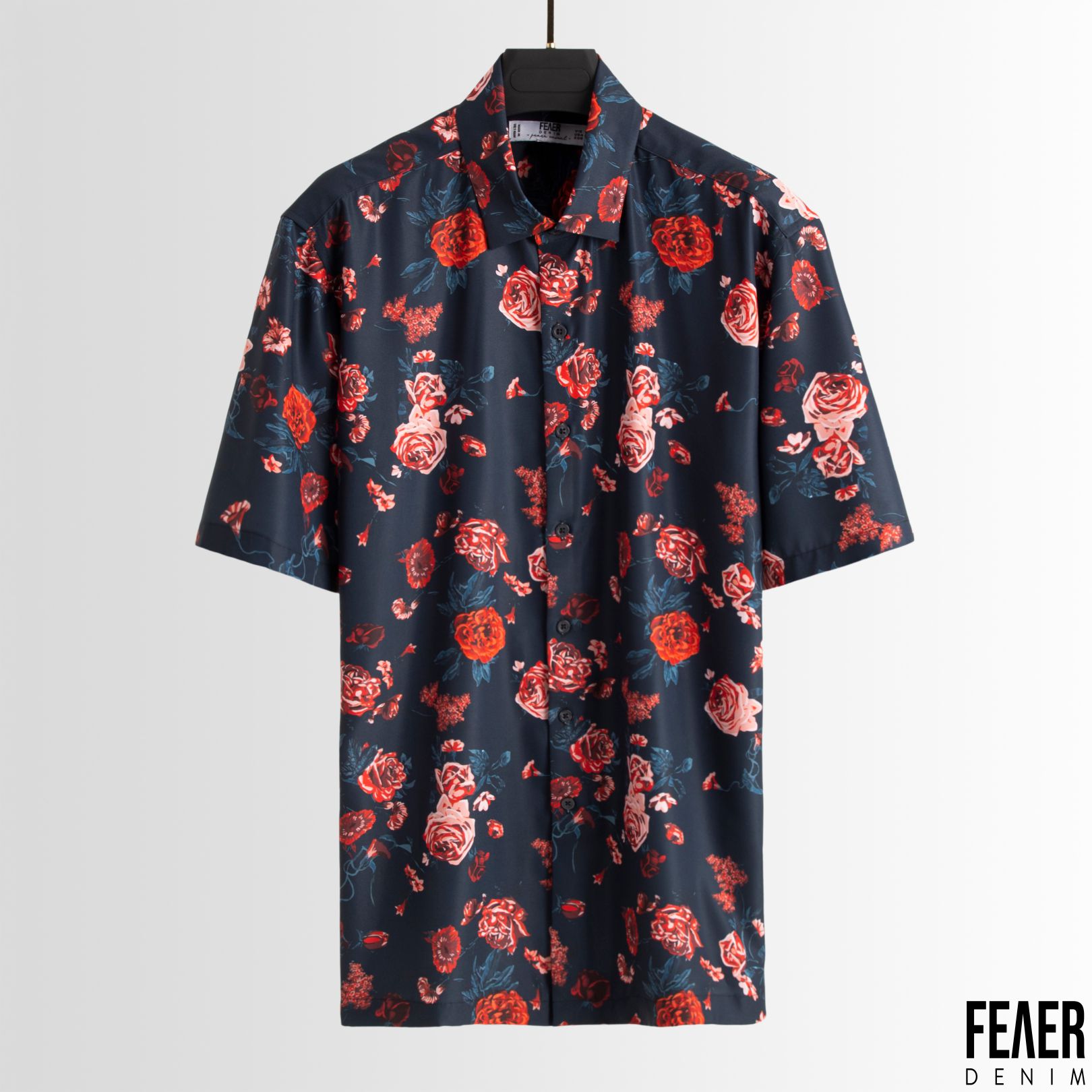 Áo sơ mi nam feaer denim chất thoáng khi nhẹ nhàng thoải mái vải lụa the rose