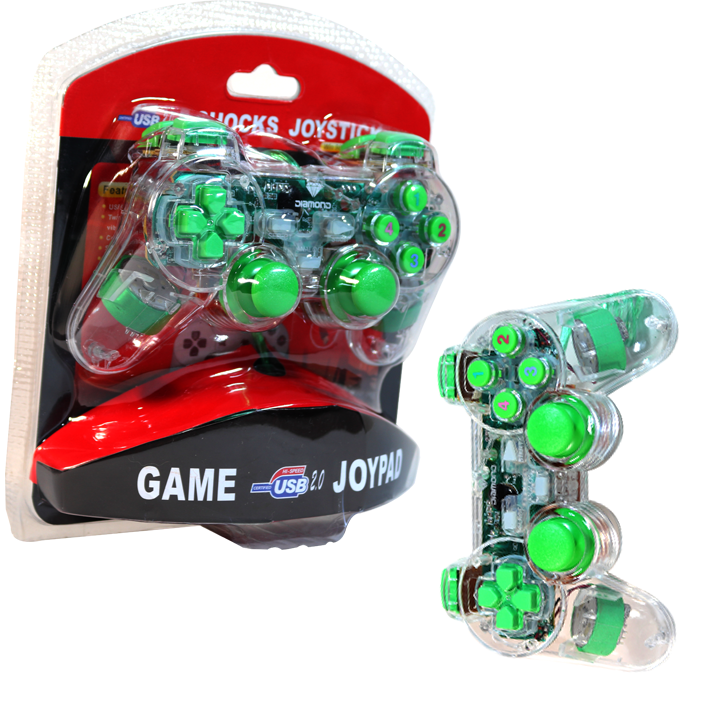 Tay cầm chơi game /Tay cầm máy tính /Tay cầm laptop PC -Có led Màu Xanh