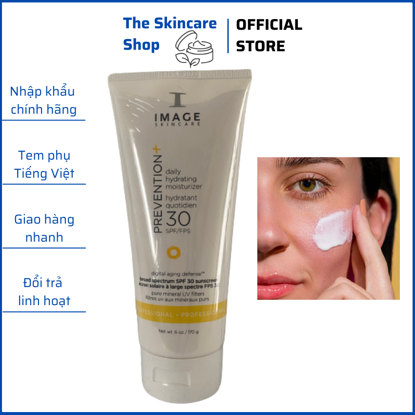 Kem chống nắng dành cho da khô image skincare prevention+ daily hydrating moisturizer spf30 170g - the skincare shop