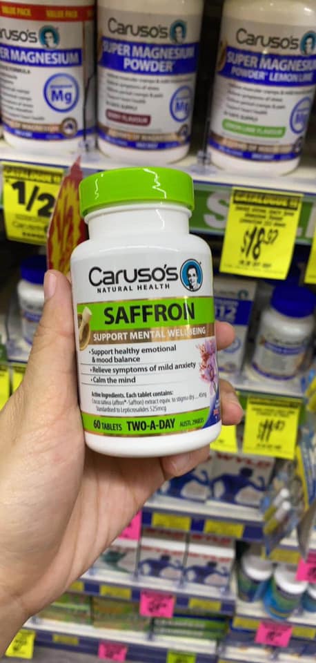 Nhụy hoa nghệ tây Carusos Natural Health Saffron 60 Viên