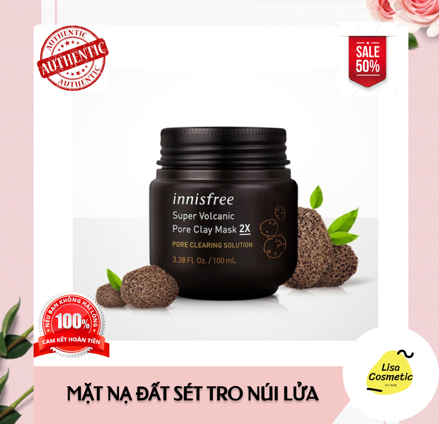 Mặt nạ đất sét innis super volcanic pore clay mask 2x