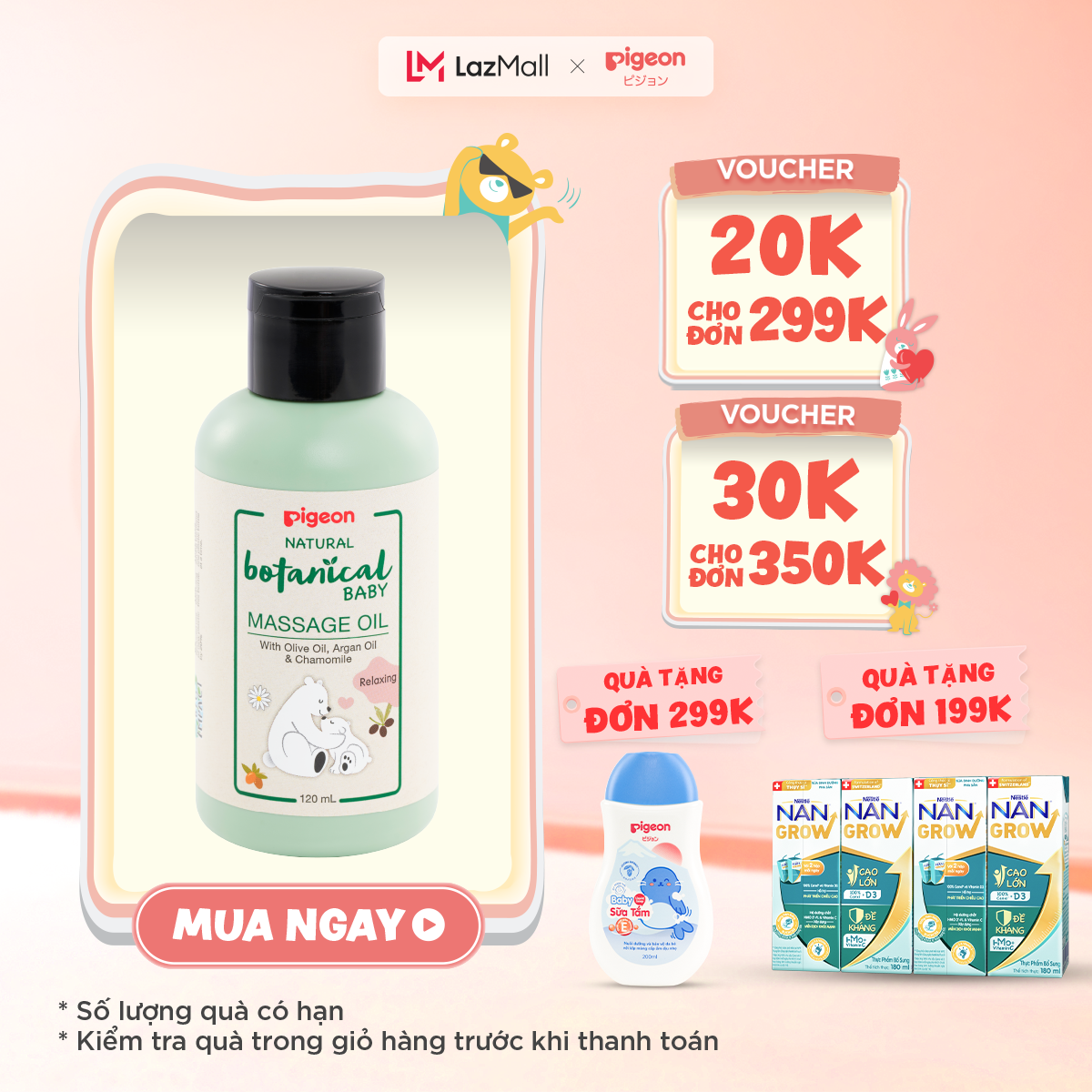 Dầu Massage Cho Bé Natural Botanical 120ml