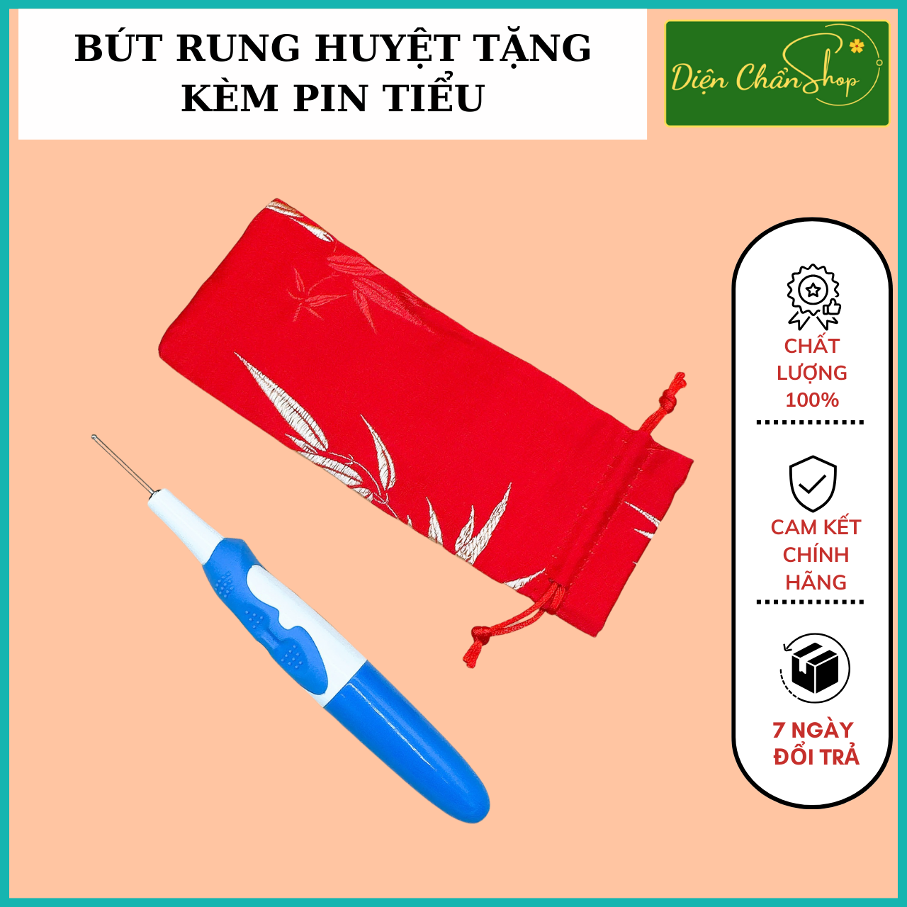 Bút rung huyệt nhập khẩu đầu ngắn - dài diện chẩn - dụng cụ day ấn huyệt - dụng cụ diện chẩn