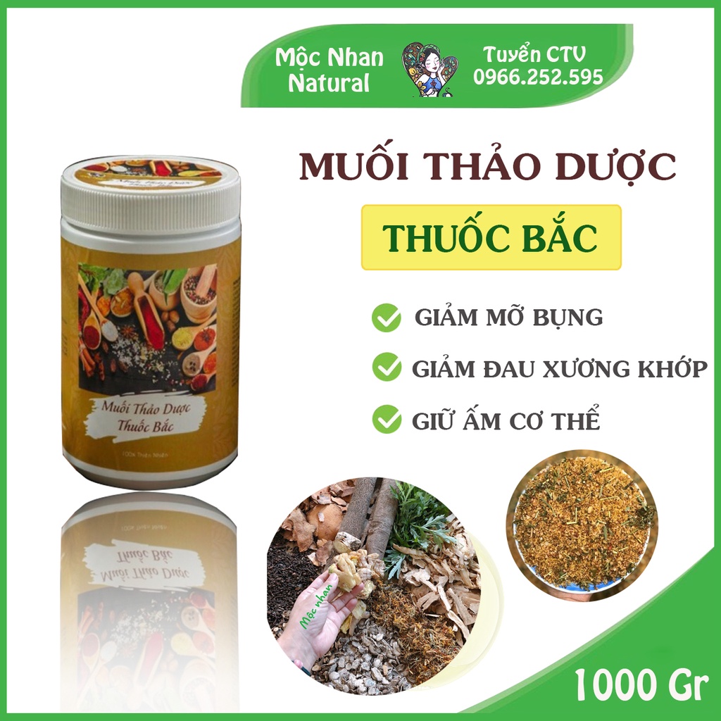 Muối thảo dược giảm 10 - 15cm vòng eo mộc nhan natural, tự tin đẹp hơn xưa, mộc nhan natural