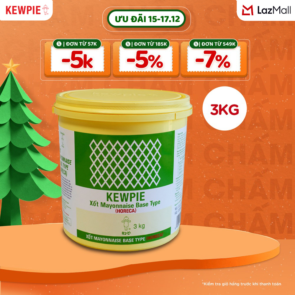  Xốt Mayonnaise Base Type  Horeca  - Kewpie  Xô 3kg  