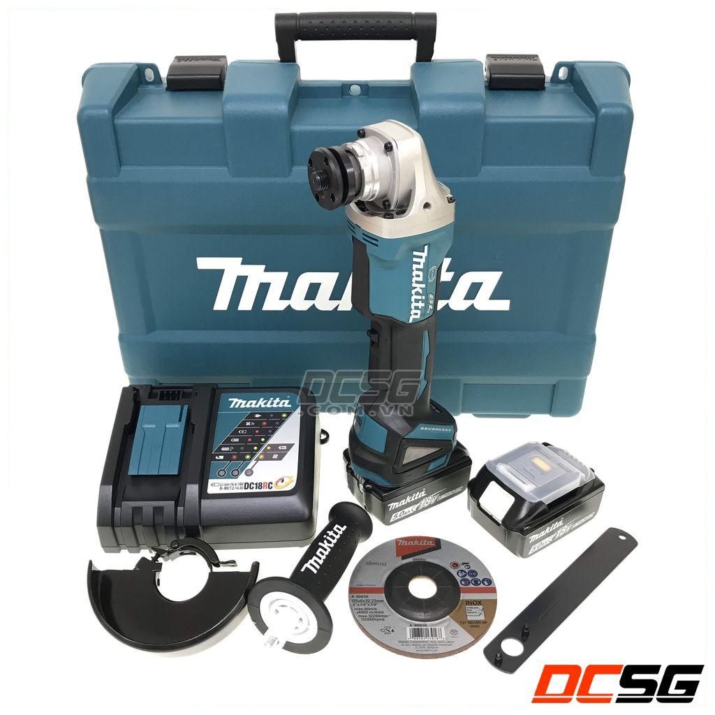 Máy mài góc 125mm dùng pin 18v makita dga508rte