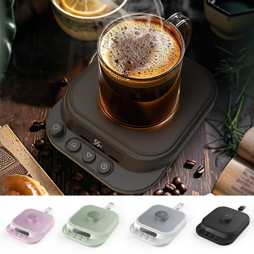 Đế lót ly cách nhiệt USB, đế lót ly sưởi ấm thông minh giữ nhiệt độ ổn định, phù hợp với nhiều hình dạng cốc khác nhau, không cần chạm và tiết kiệm năng lượng
