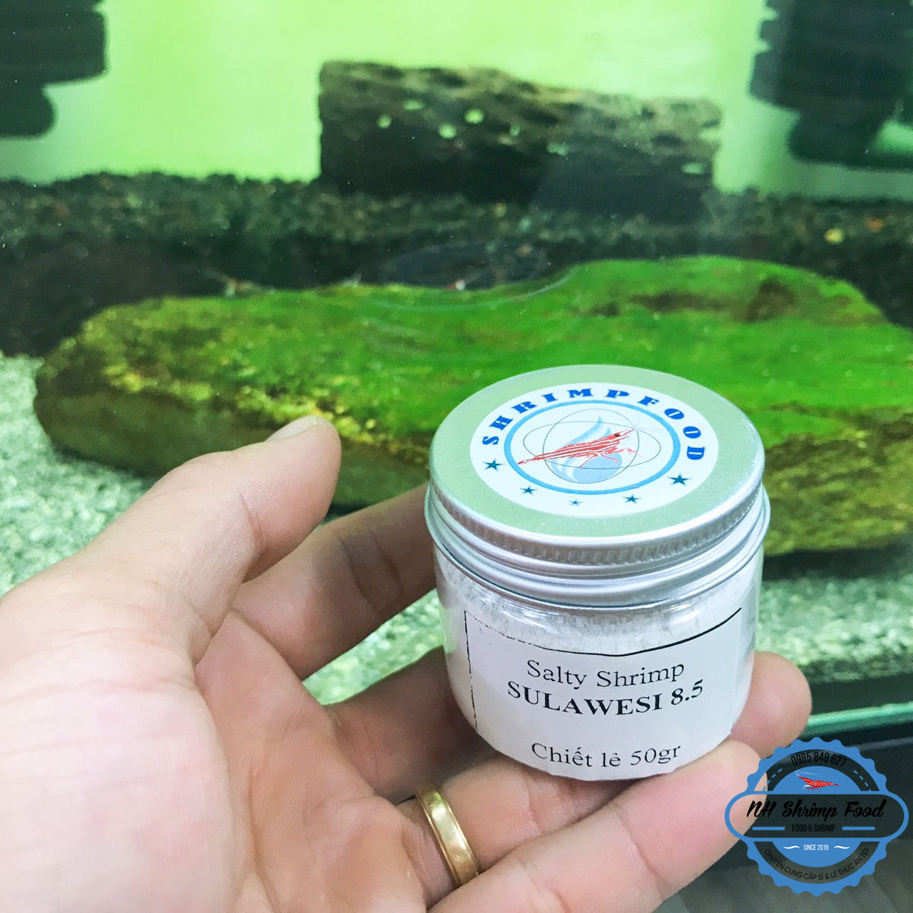 Khoáng bột salty shrimp sulawesi mineral 8.5 cao cấp hũ " 50g - 100g "