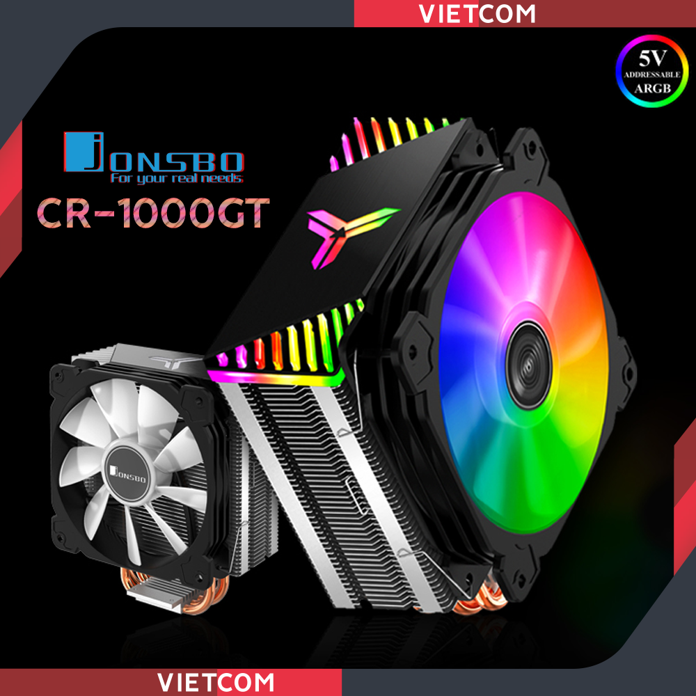 Tản Nhiệt Khí, Tản Nhiệt CPU Jonsbo CR-1000GT Led A-RGB Sync - Tặng kèm keo tản nhiệt