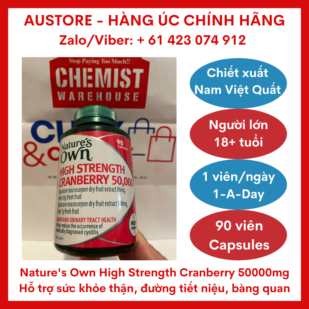 Nature s Own High Strength Cranberry 50000mg 90 Capsules
