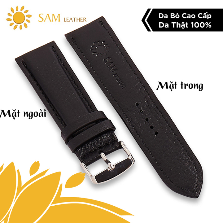 Dây đồng hồ da bò – dây da đồng hồ sam – da bò thật bảo hành 12 tháng chính hãng