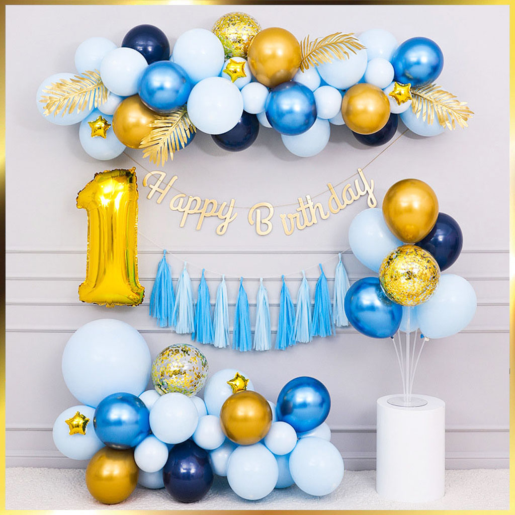 [TẶNG NGAY BÓNG TUỔI] Combo set bóng bay trang trí sinh nhật, trang trí thôi nôi, trang trí đầy tháng bé trai bé gái - BiBoo Decor 5C
