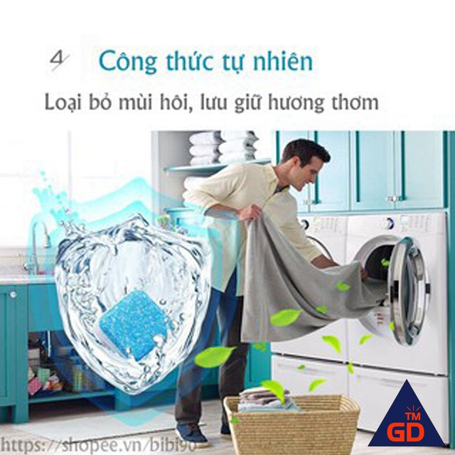 Hộp 12 viên tẩy lồng máy giặt loại bỏ cặn bẩn vi khuẩn mùi hôi Thông Minh ❌Tiện Lợi❌❌❌
