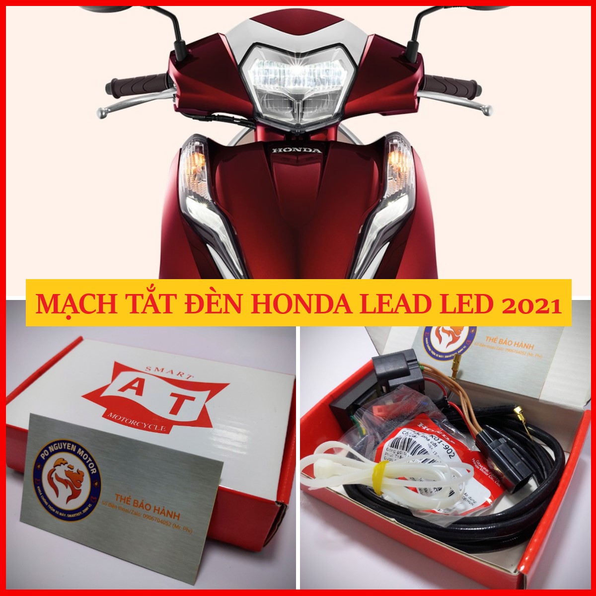 [HCM]MẠCH TẮT MỞ ĐÈN HONDA LEAD 2021 (LED) (ĐÃ BAO GỒM CÔNG TẮC PASSING SH)