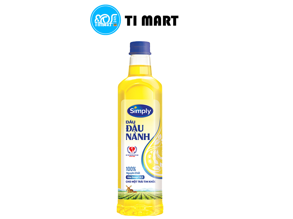 [TI MART] Dầu đậu nành nguyên chất Simply chai 1 lít