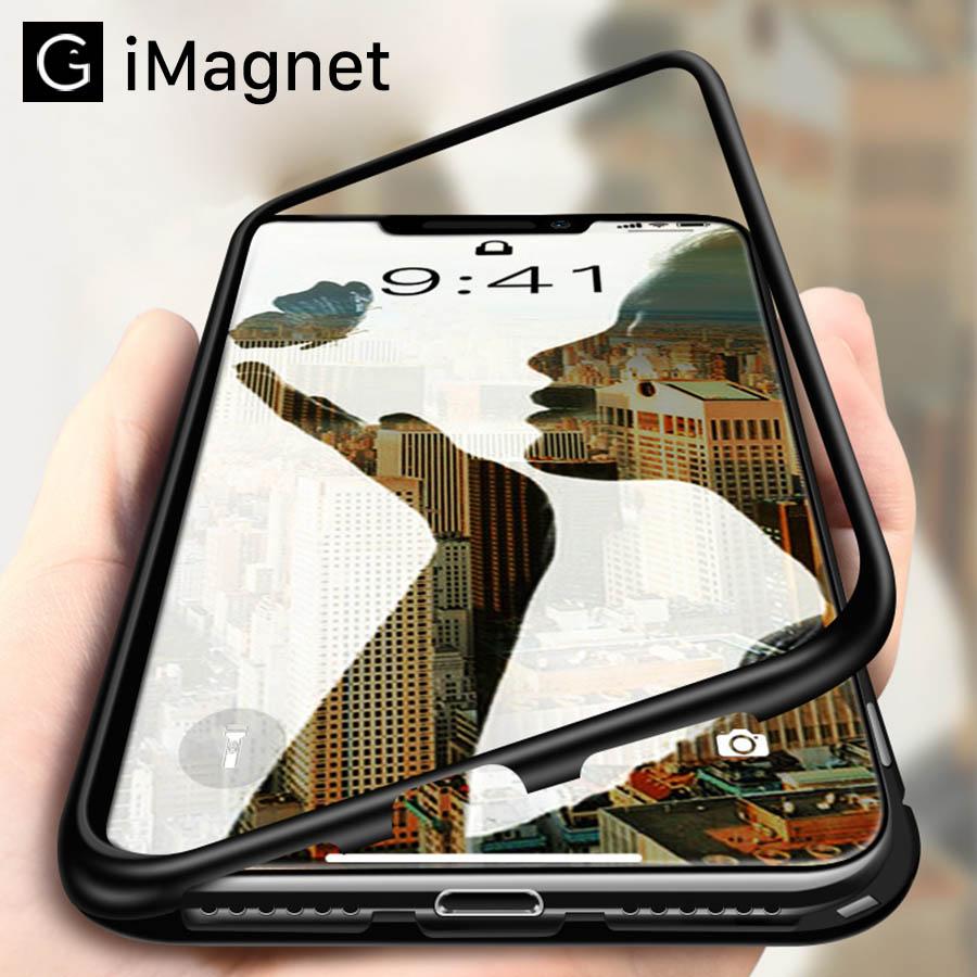 Ốp lưng kính viền kim loại iMagnet iPhone 6/6S Plus