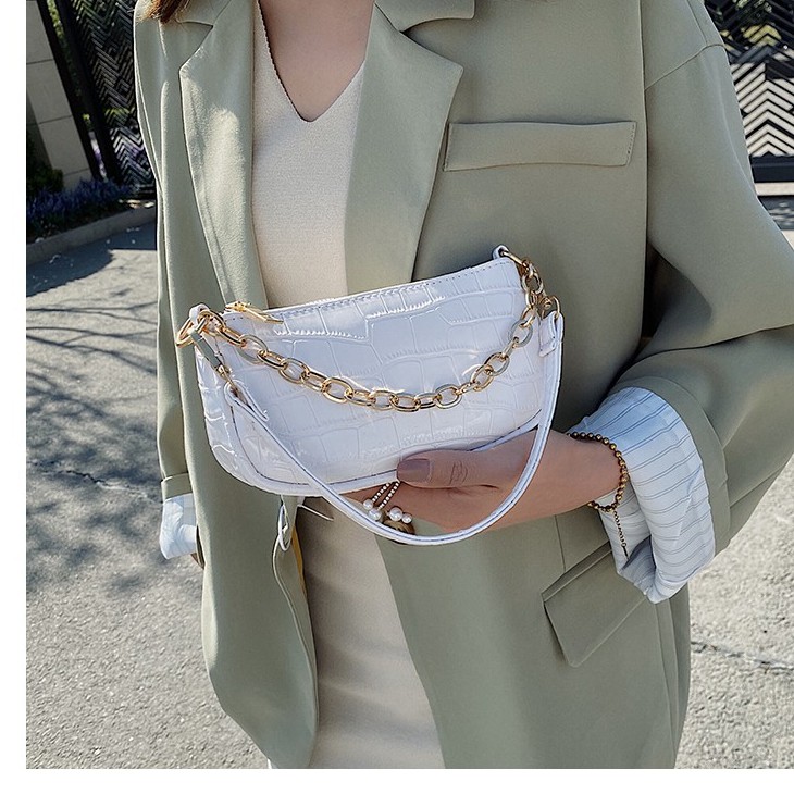 Túi Đeo Chéo ☘️FREESHIP☘️ Túi Kẹp Nách Quảng Châu Dây Xích Da Cá Xấu Cực Đẹp