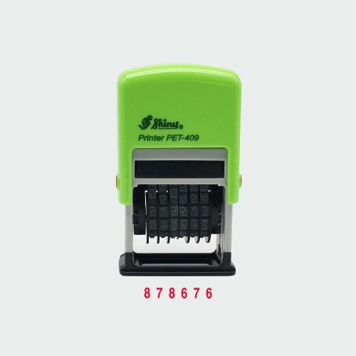 Dấu Shiny 6 số xoay thay đổi liền mực S-409 cao 4mm