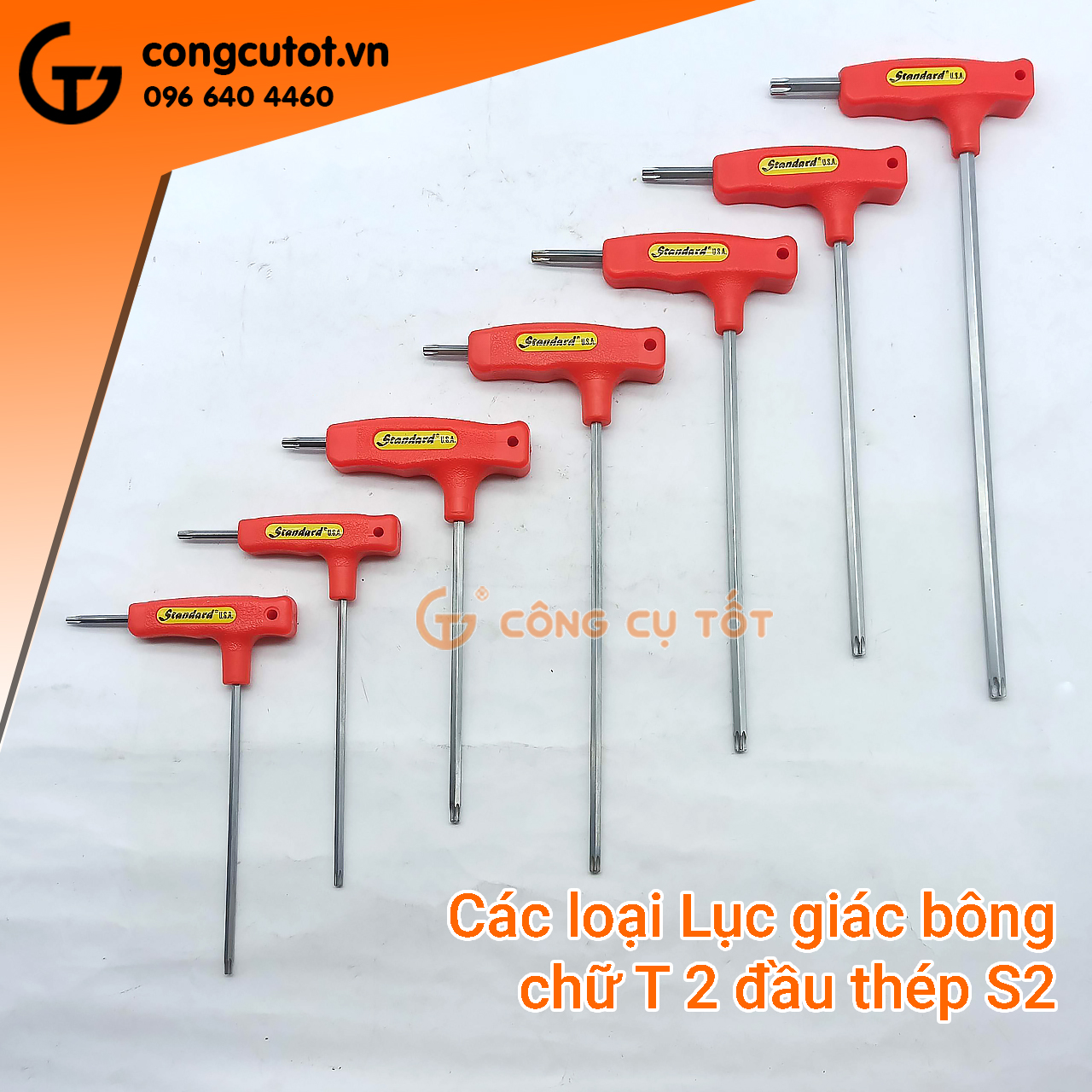 Bộ 7 cây Lục giác bông chữ T Standard T10-T40