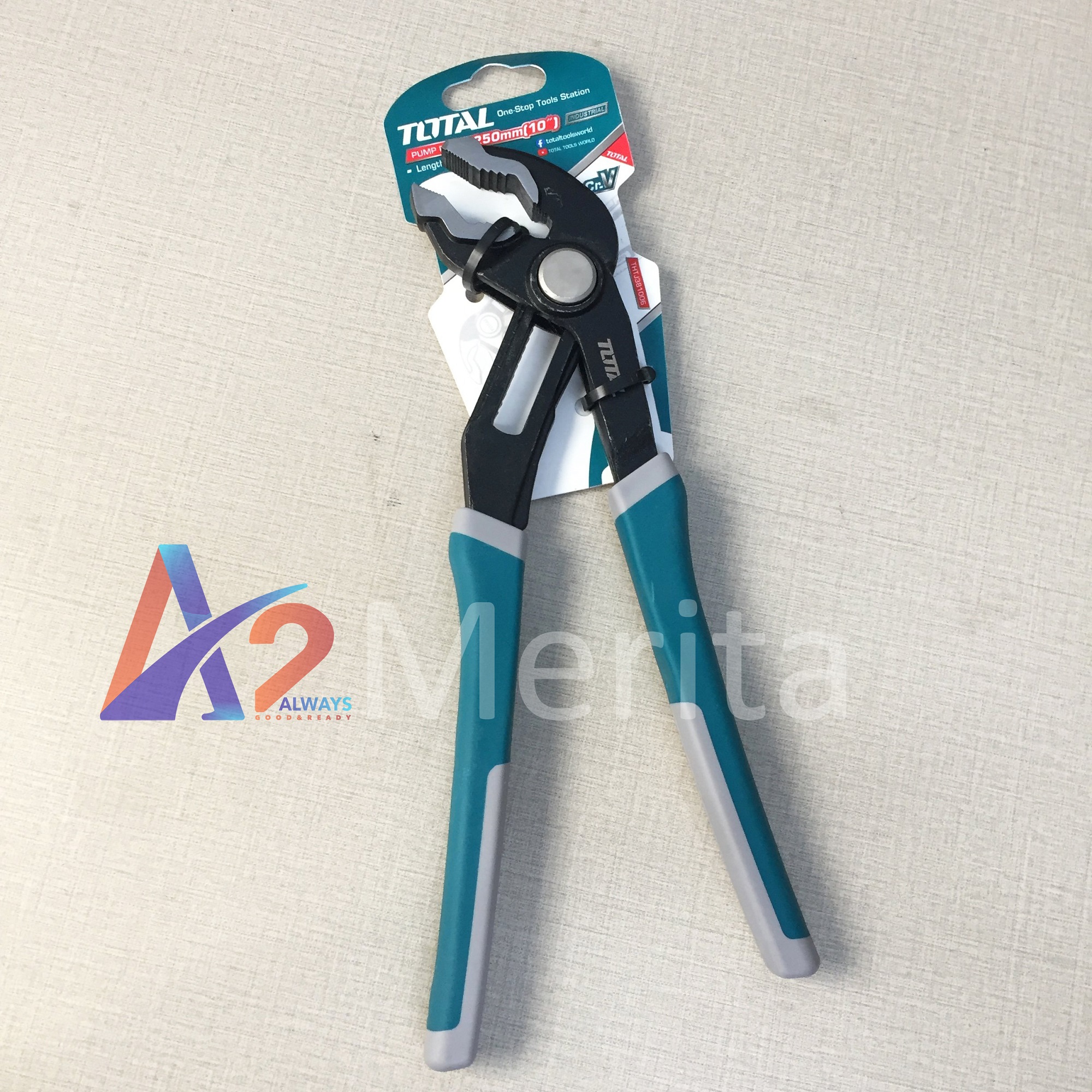 Kềm mỏ quạ 10"/250mm total thtj381006
