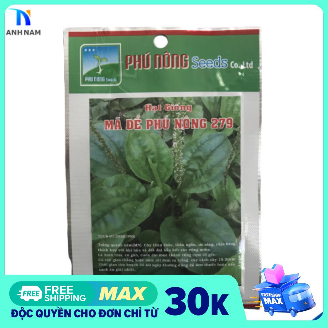 Hạt giống rau mã đề Phú Nông, gói 2gram