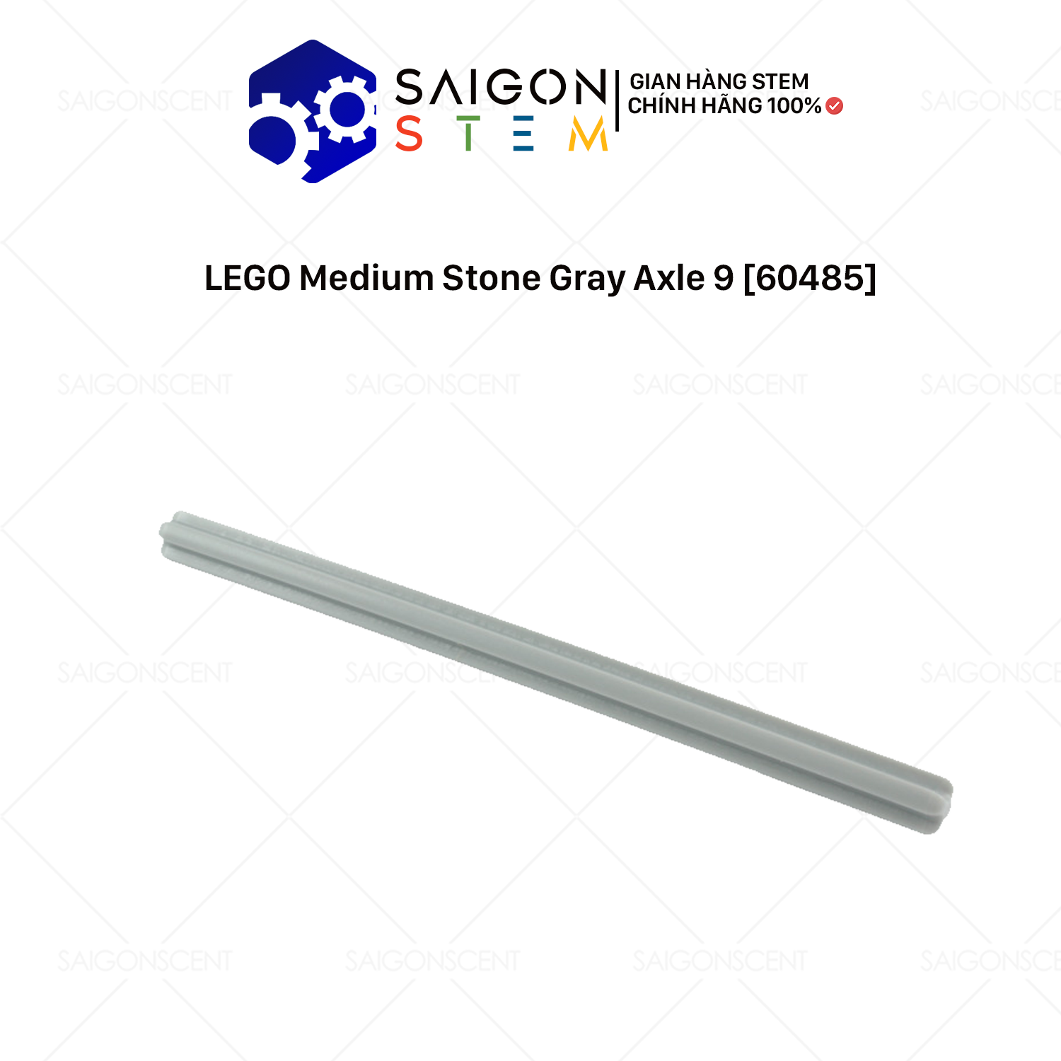 Chính hãng | gạch linh kiện lego medium stone gray axle 9
