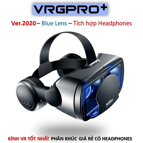 Kính thực tế ảo 3D VRG Pro Plus Bluelens cho iphone, SS hỗ trợ màn hình 7 inch