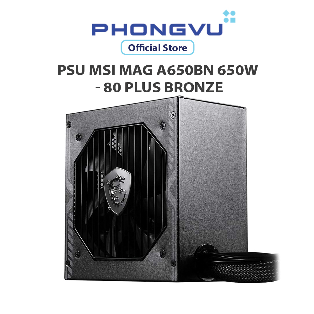 Nguồn máy tính MSI MAG A650BN - 650W - 80 Plus Bronze - Bảo hành 60 tháng
