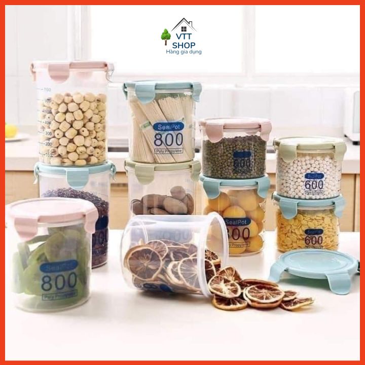 Set 3 hộp nhựa đựng thực phẩm tủ lạnh, hộp nhựa đựng đồ khô, thực phẩm khô an toàn cho sức khỏe