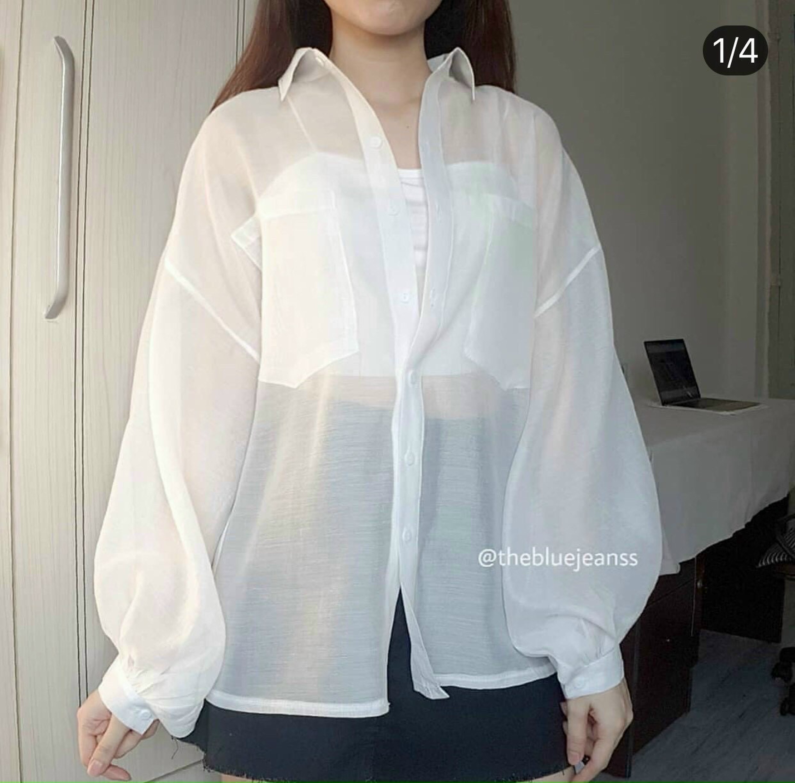 Sét Sơmi Kèm Áo Lót Trong Siêu Hót Chất Voan dày Dặn mềm Mịn,Free Size Dưới 55kg VKV6