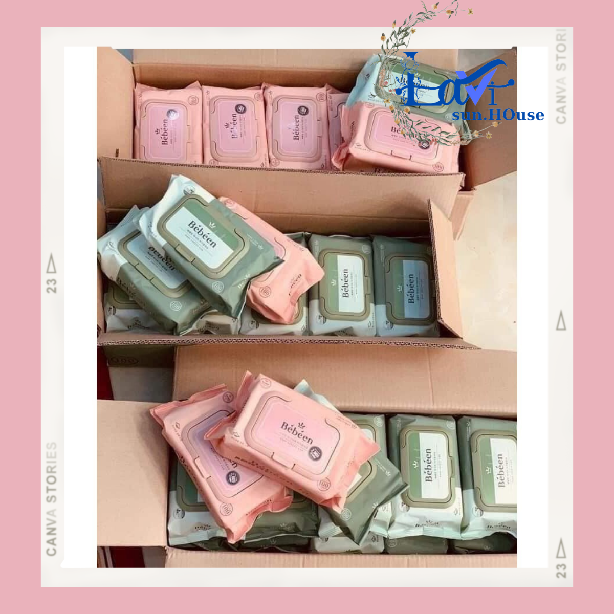 [Giá Sỉ]10 gói Thùng khăn giấy ướt Bebeen hàn quốc Hồng 100 tờ không mùi an toàn cho trẻ em,khăn ướt cho bé bebeen xanh