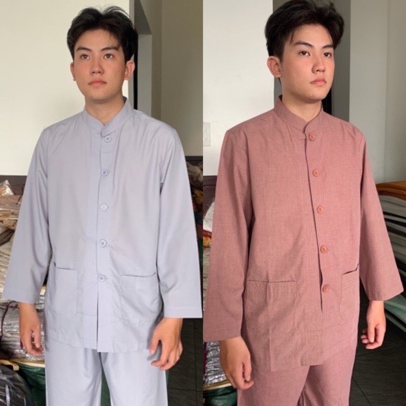 Đồ lam đi chùa #mã freeship xtra# lãnh tụ nam nút không thêu