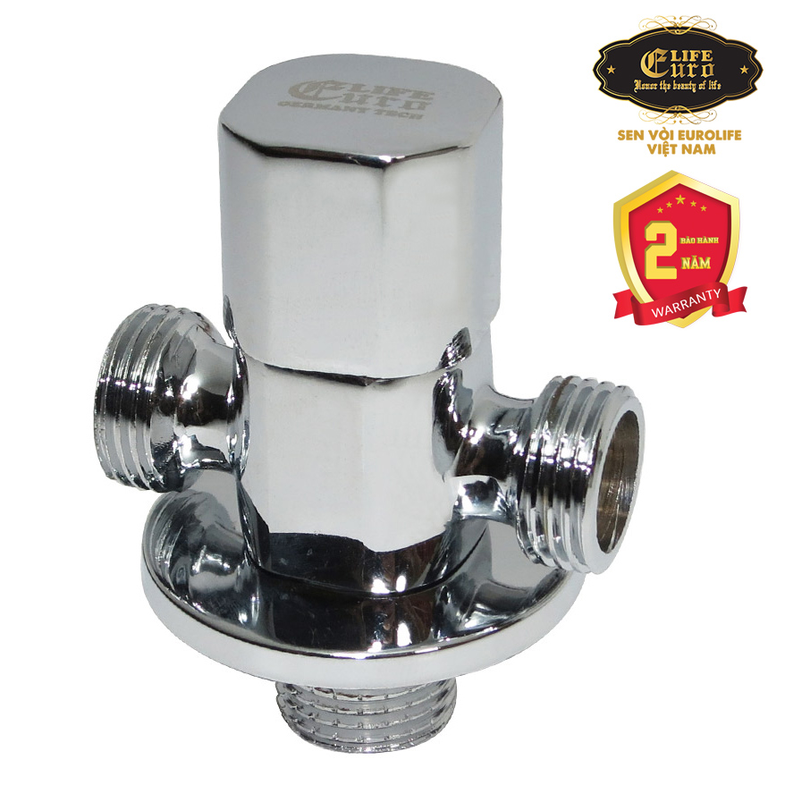 Van T chia giảm áp và khóa 2 đường nước Eurolife EL-VG02