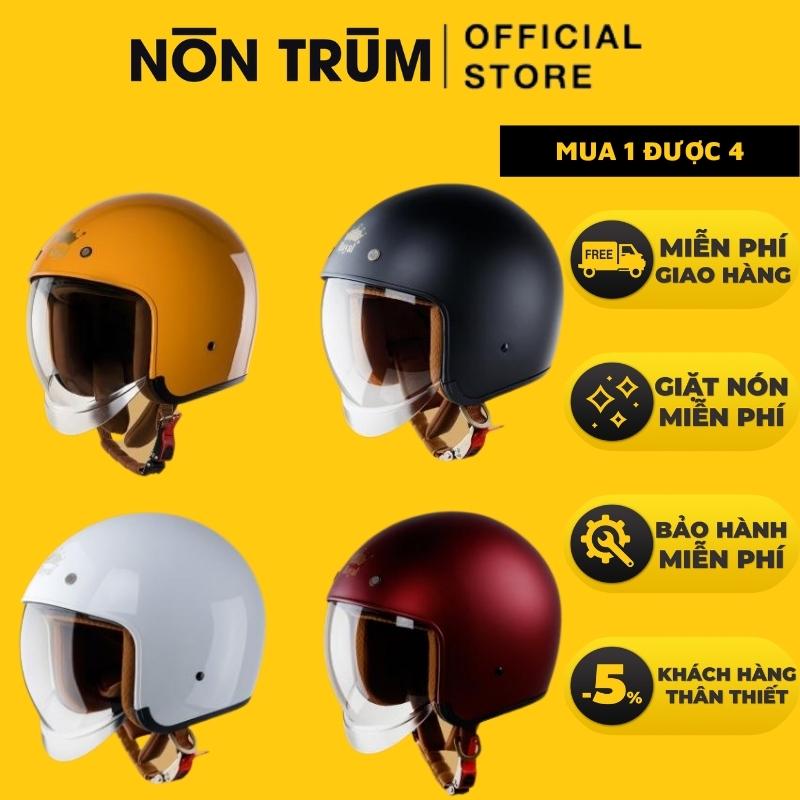 Mũ bảo hiểm 3/4 Royal M139 có kính âm màu khói trà hạn chế chói nắng, nón bảo hiểm chính hãng cho nam và nữ - Nón Trùm