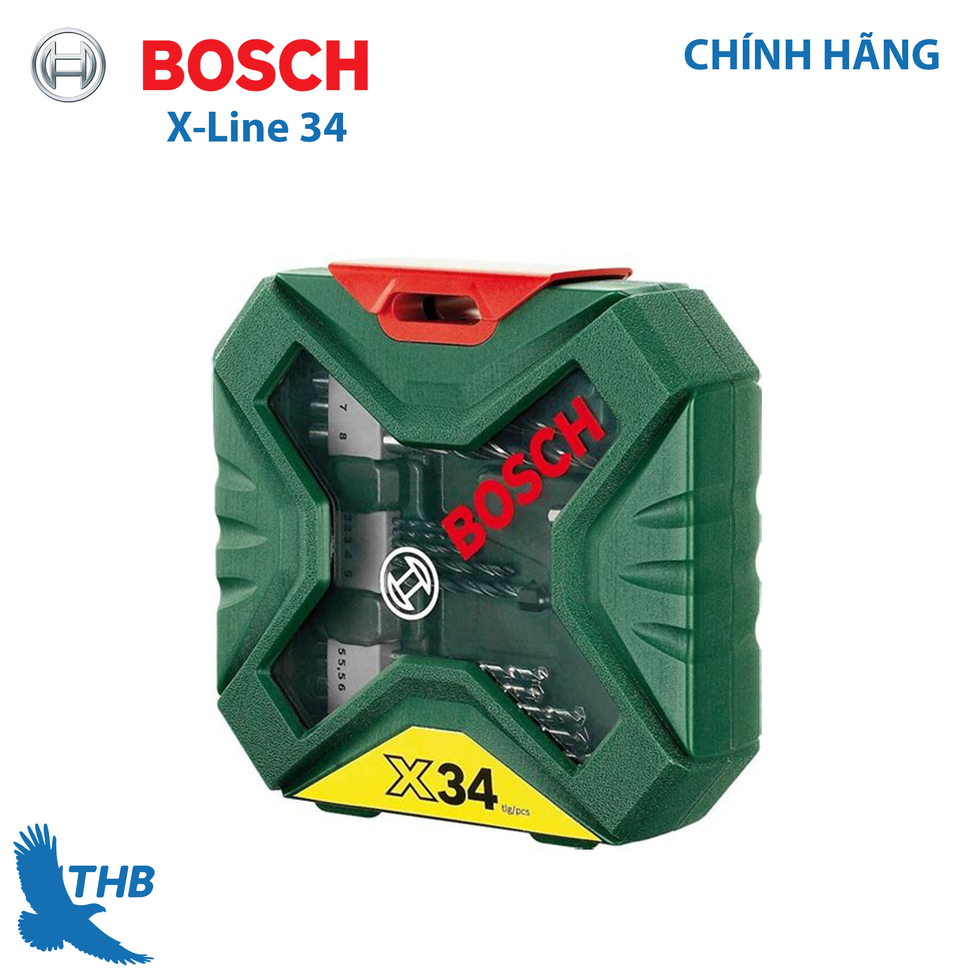 Bộ mũi khoan và vặn vít X-Line 34 chi tiết Bosch 2607010608