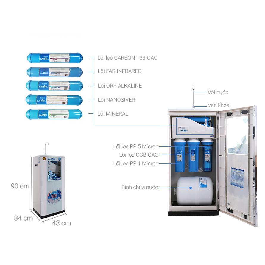 Máy lọc nước KAROFI KT-K8 I1 giá rẻ 8 cấp lọc